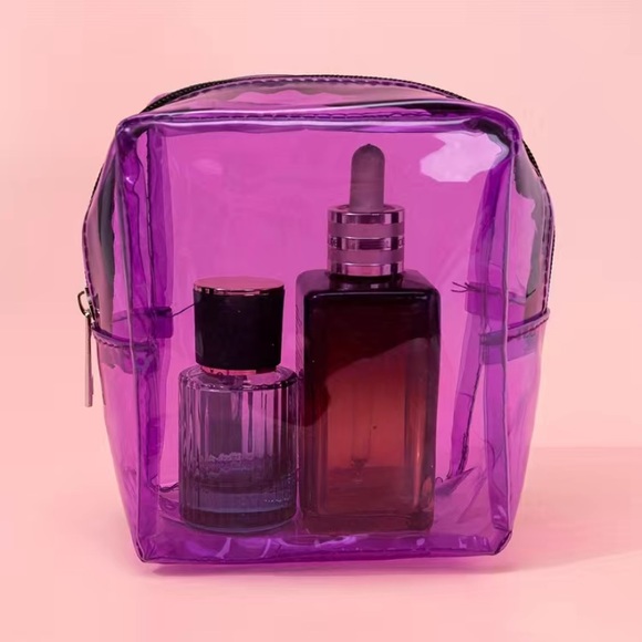 Womens NEW Royal Purple PVC Cosmetic Bag/Travel Bag/Tarot Clutch/Mini Purse, OS - Picture 2 of 7